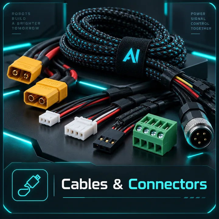 Robot Cables, Connectors, Chargers & Tools